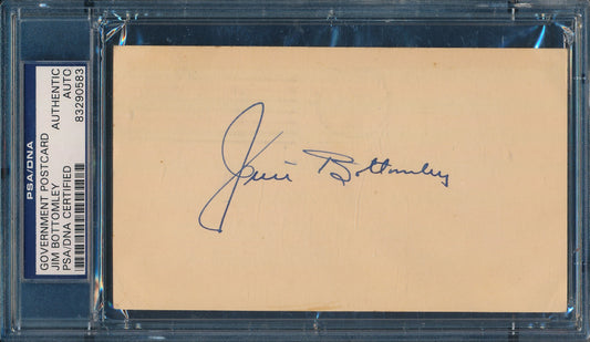 Jim Bottomley HOF Signed/Auto 1949 GPC Postcard Cardinals PSA/DNA 198479