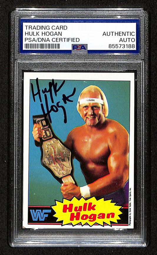 Hulk Hogan Signed/Autographed On Card 1985 TOPPS WWF Card #16 PSA/DNA 198798
