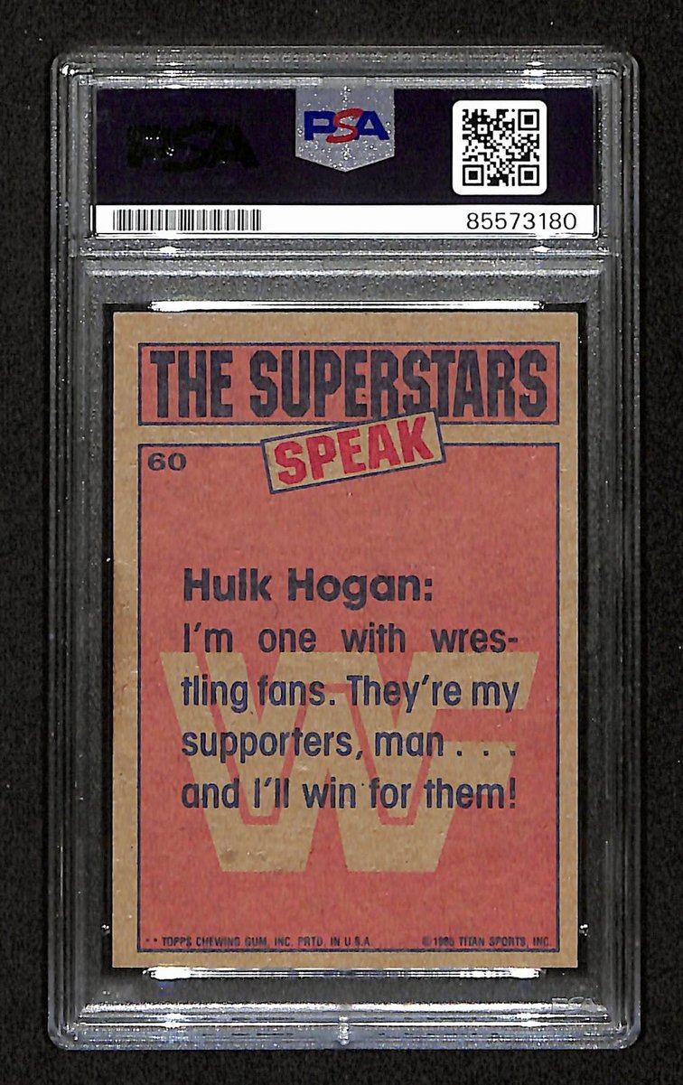 Hulk Hogan Signed/Autographed On Card 1985 TOPPS WWF Card #225 PSA/DNA 198801
