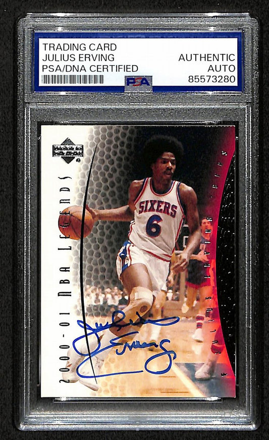 Julius Erving HOF Signed/Auto On Card 2000 Upper Deck Card #5 PSA/DNA 198810