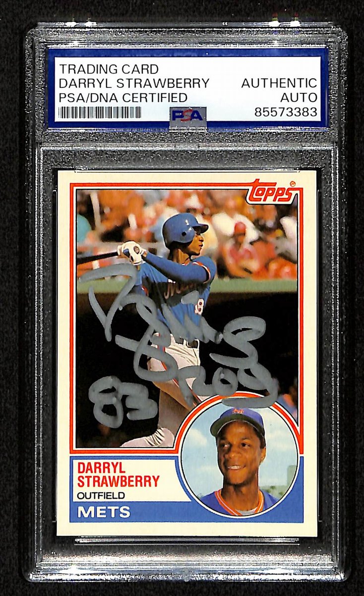 Darryl Strawberry Signed/Inscr On Card 1983 TOPPS RC Card #108T PSA/DNA 198813