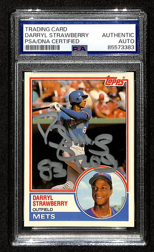 Darryl Strawberry Signed/Inscr On Card 1983 TOPPS RC Card #108T PSA/DNA 198813