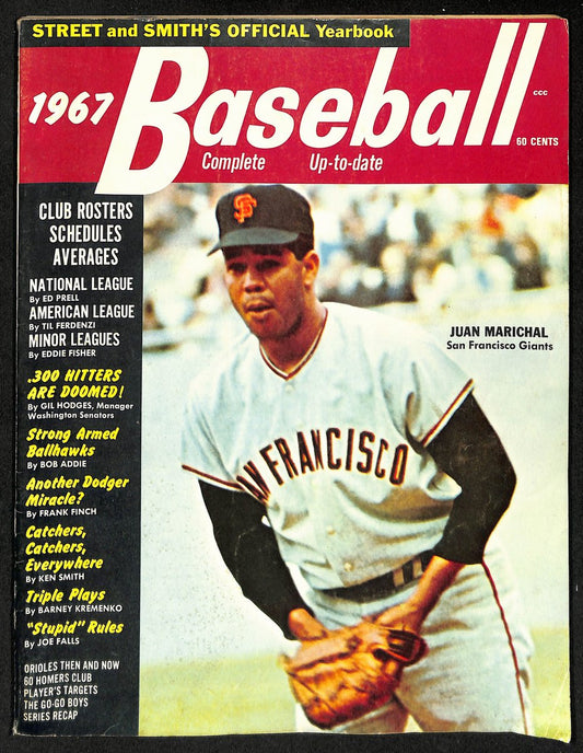 1967 Street & Smith's Baseball Magazine Juan Marichal on Cover No Label 198807