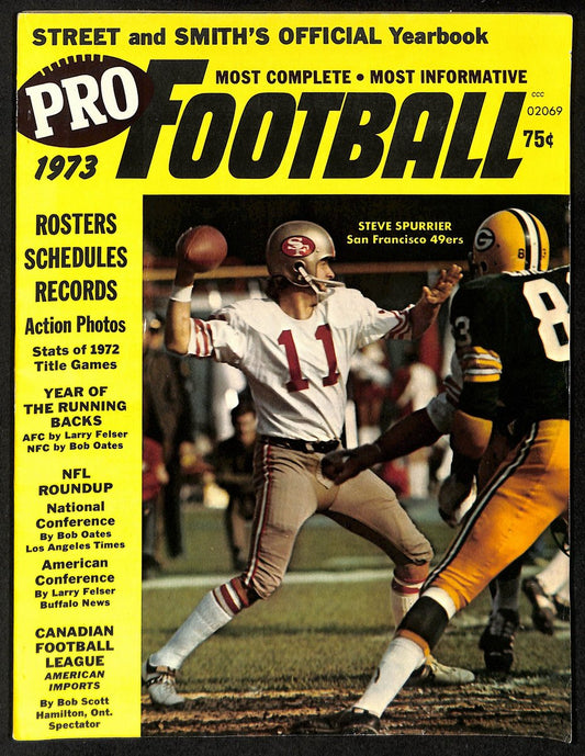 1973 Street & Smith's Pro Football Magazine Steve Spurrier Cover No Label 198806