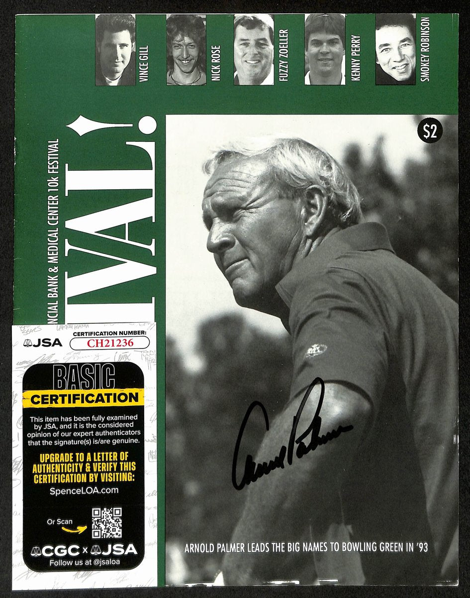 Arnold Palmer Signed/Auto 8x10 Photo 1993 Bowling Green Festival JSA 198835