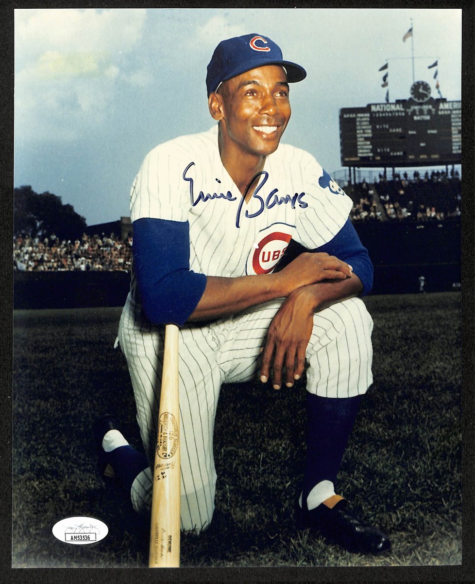 Ernie Banks HOF Signed/Autographed 8x10 Photo Chicago Cubs JSA 198839