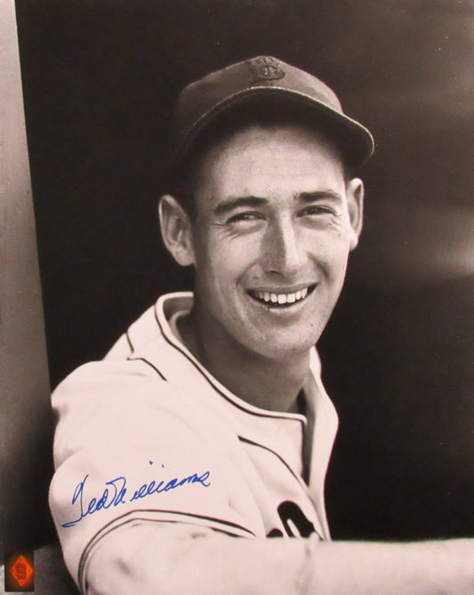 Ted Williams HOF Signed/Autographed 16x20 B/W Photo Boston Red Sox TWF 198509
