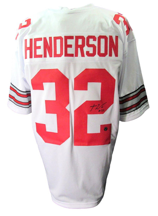 Treveyon Henderson Signed/Auto Custom Football Jersey Ohio State AI 198316