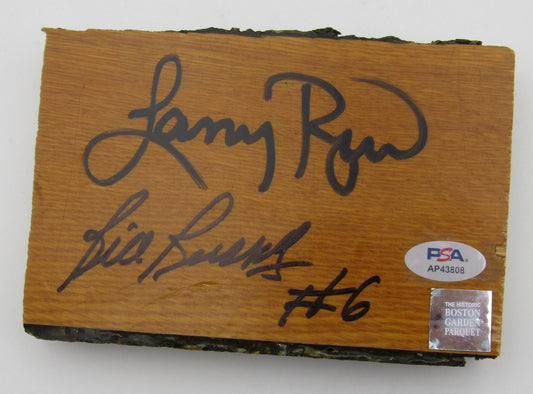 Larry Bird/Bill Russell Dual-Signed Boston Garden Floor 6x4 Board PSA/DNA 197423