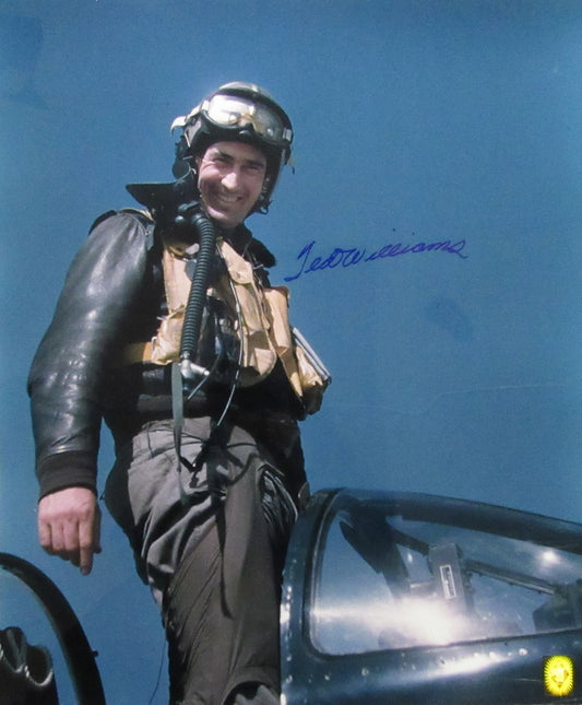 Ted Williams HOF Signed/Autographed 20x24 Photo Fighter Pilot Boston TWF 198539