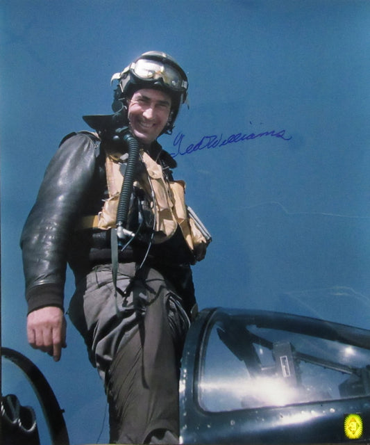 Ted Williams HOF Signed/Autographed 20x24 Photo Fighter Pilot Boston TWF 198540