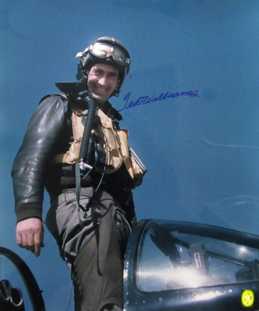 Ted Williams HOF Signed/Autographed 20x24 Photo Fighter Pilot Boston TWF 198541