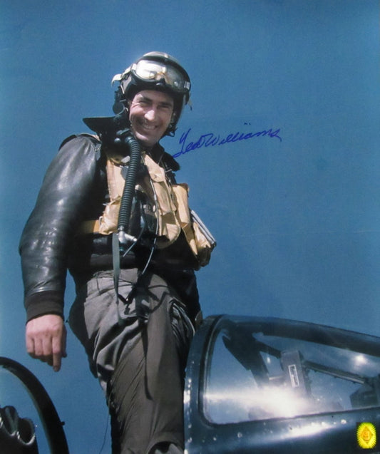Ted Williams HOF Signed/Autographed 20x24 Photo Fighter Pilot Boston TWF 198542
