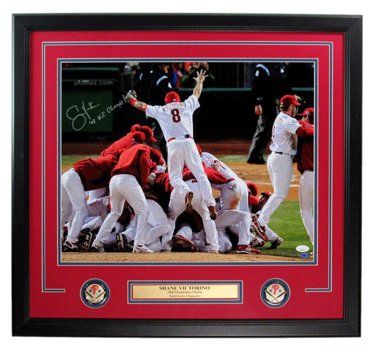 Shane Victorino Signed/Autographed 16x20 Photo Phillies Framed JSA197397