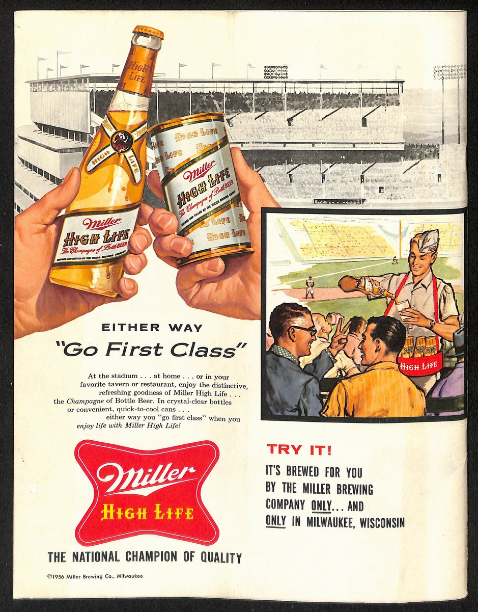 1957 World Series Program Milwaukee Braves vs. New York Yankees 198892