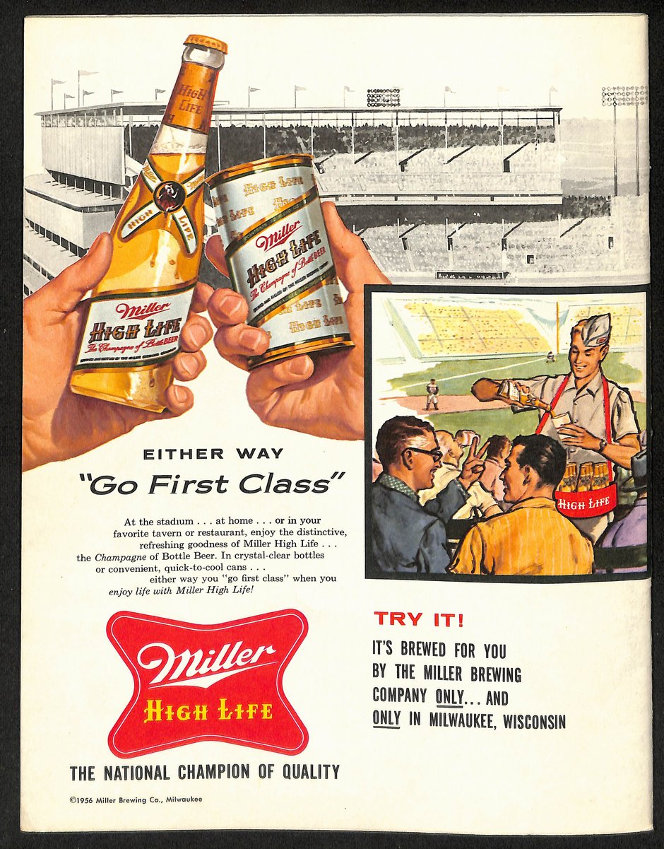 1957 World Series Program Milwaukee Braves vs. New York Yankees 198894