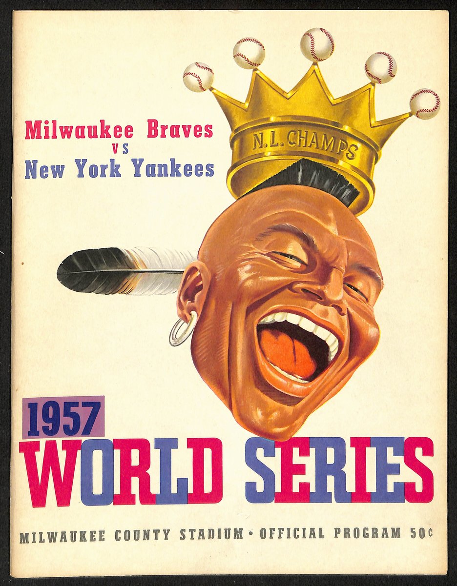 1957 World Series Program Milwaukee Braves vs. New York Yankees 198895