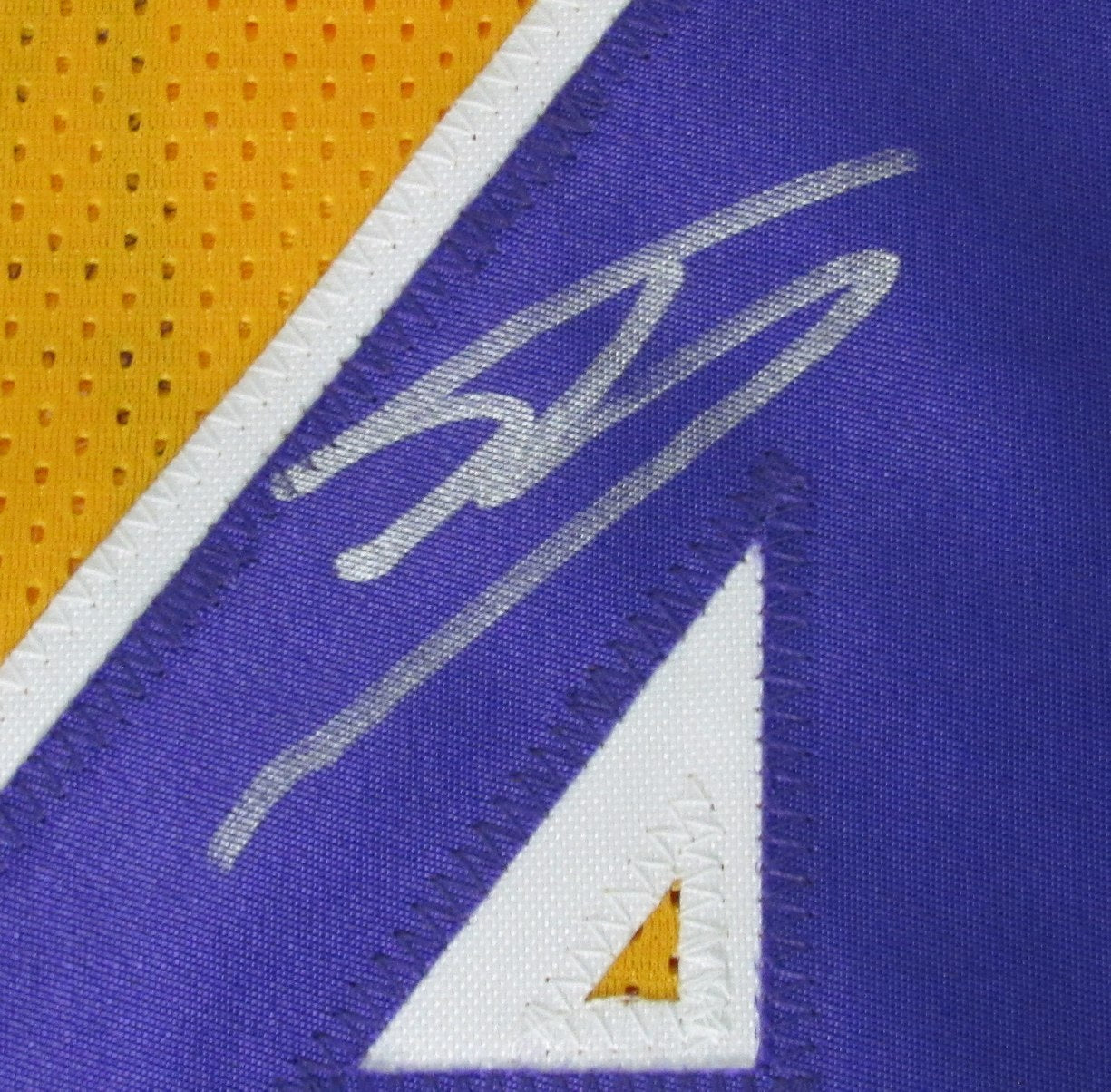 Shaquille O'Neal HOF Autographed Gold Custom Jersey Lakers Beckett 198322
