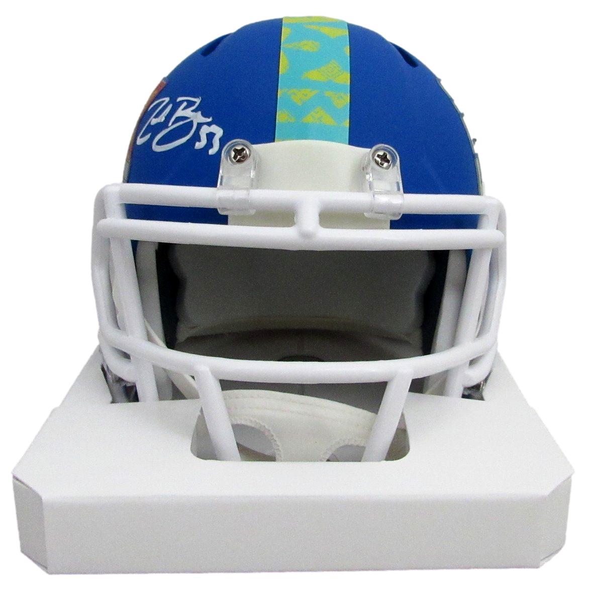 Zack Baun Signed/Autographed Blue Mini SB LIX Helmet Eagles Beckett 198926