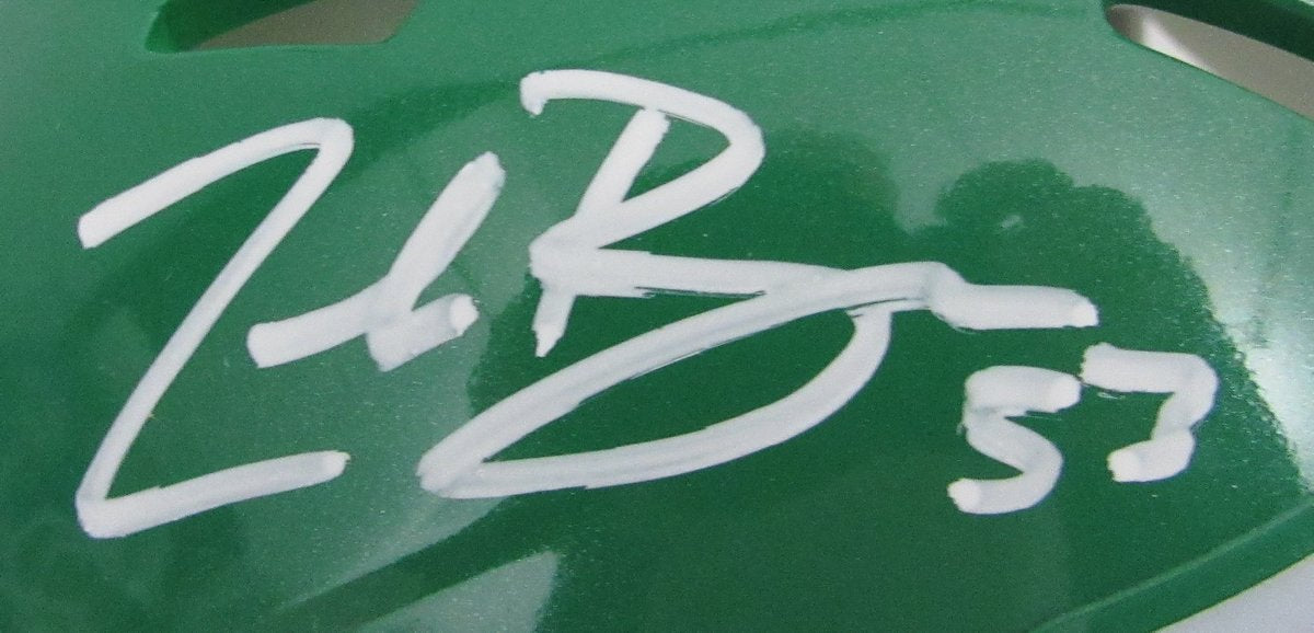 Zack Baun Signed/Autographed Kelly Green Speed Mini Helmet Eagles Beckett 198927