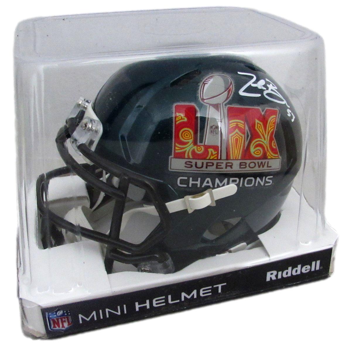 Zack Baun Signed/Autographed Green Mini SB LIX Champions Helmet Beckett 198928