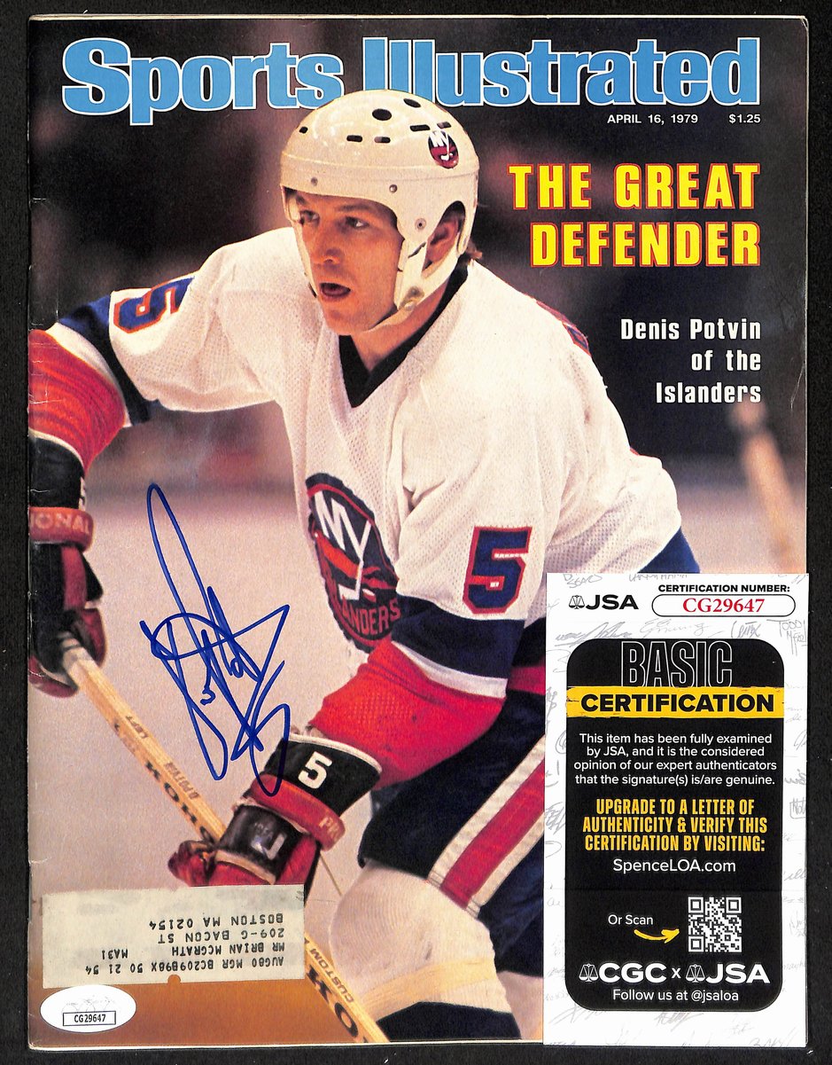 Denis Potvin HOF Signed 1979 Sports Illustrated Magazine Islanders JSA 198405