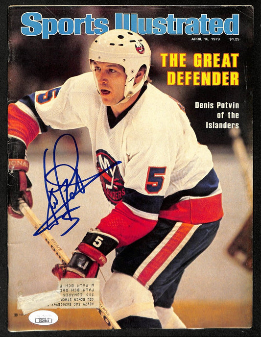 Denis Potvin HOF Signed 1979 Sports Illustrated Magazine Islanders JSA 198409