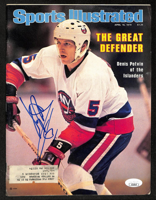 Denis Potvin HOF Signed 4/16/79 Sports Illustrated Magazine Islanders JSA 198415