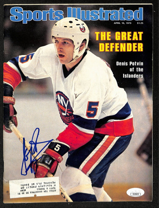 Denis Potvin HOF Signed 4/16/79 Sports Illustrated Magazine Islanders JSA 198417