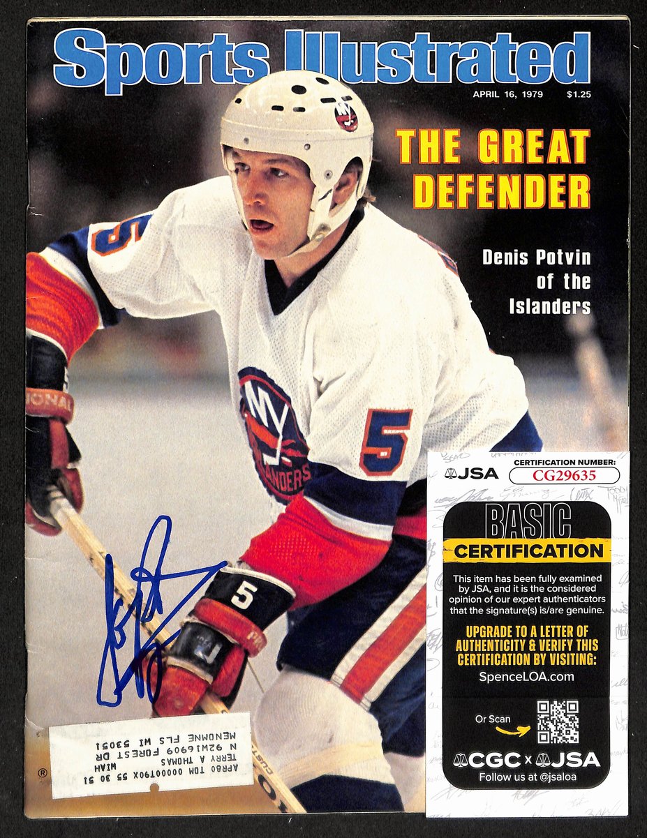 Denis Potvin HOF Signed 4/16/79 Sports Illustrated Magazine Islanders JSA 198417