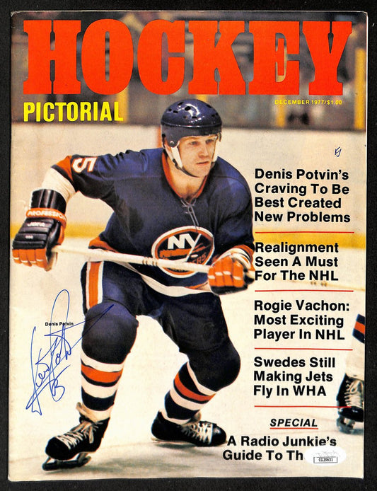 Denis Potvin Signed December 1977 Hockey Pictorial Magazine Rangers JSA 198421