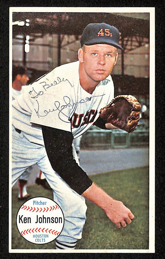 Ken Johnson Signed/Inscribed 1964 TOPPS Giants Card #2 Houston Colts 199194