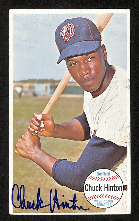 Chuck Hinton Signed/Auto 1964 TOPPS Giants Card #20 Washington Senators 199195