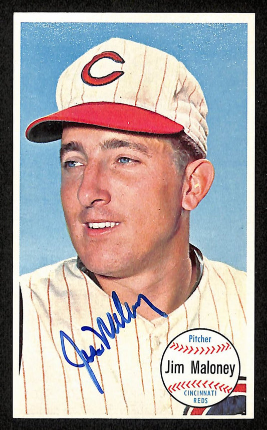 Jim Maloney Signed/Auto 1964 TOPPS Giants Card #34 Cincinnati Reds 199208