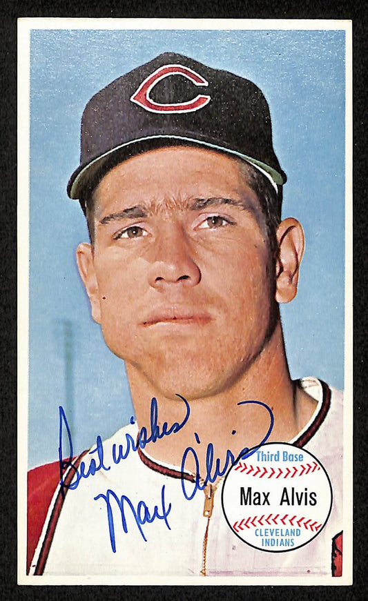 Max Alvis Signed/Auto 1964 TOPPS Giants Card #46 Cleveland Indians 199210