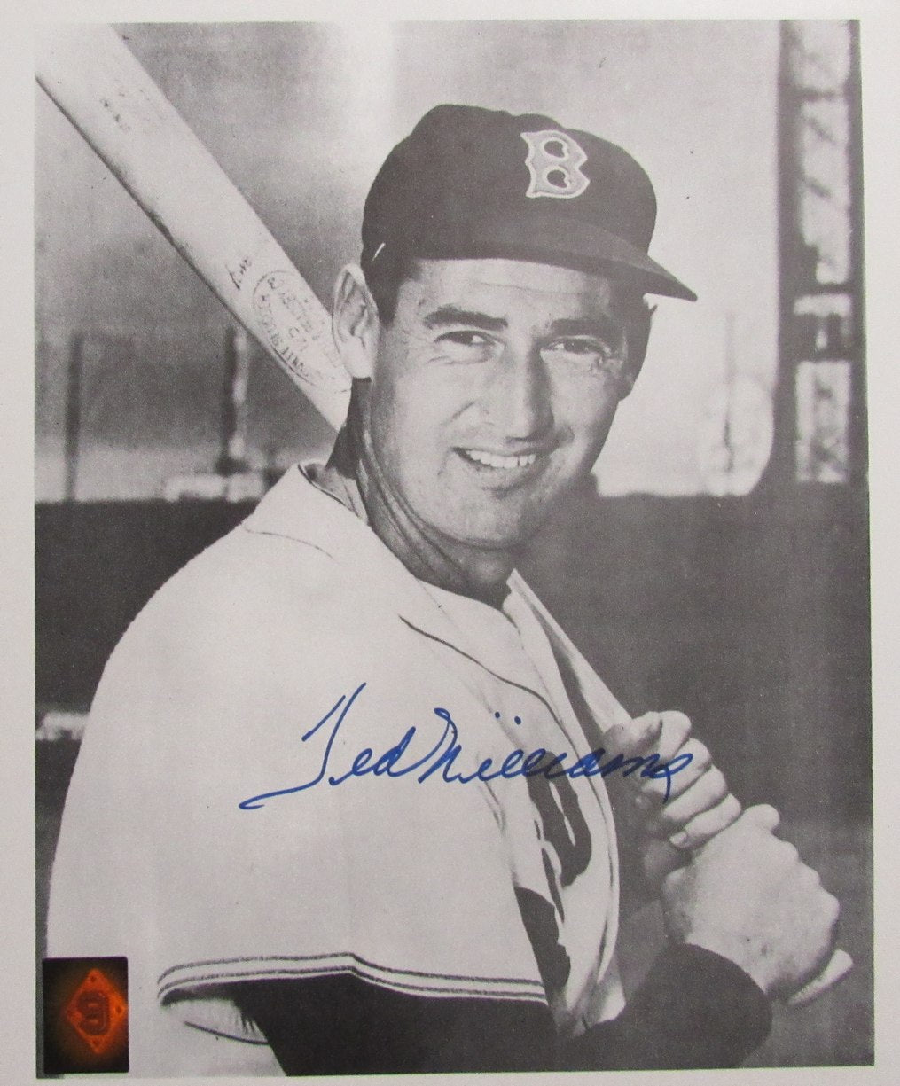 Ted Williams HOF Signed/Autographed 11x14 B/W Photo Boston Red Sox TWF 198584