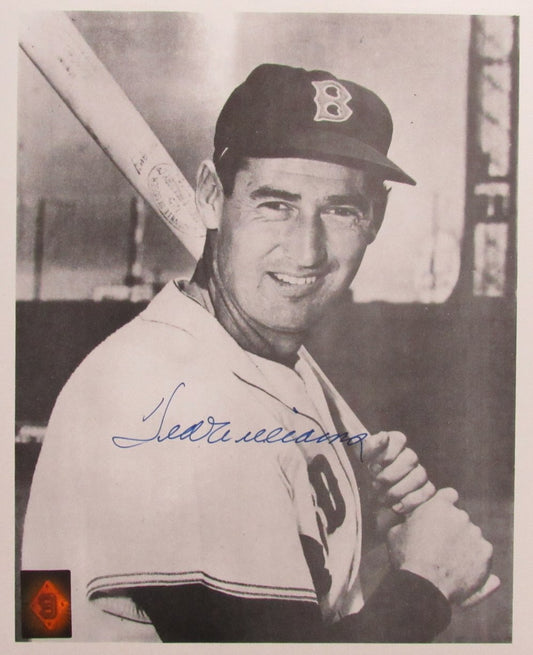 Ted Williams HOF Signed/Autographed 11x14 B/W Photo Boston Red Sox TWF 198576