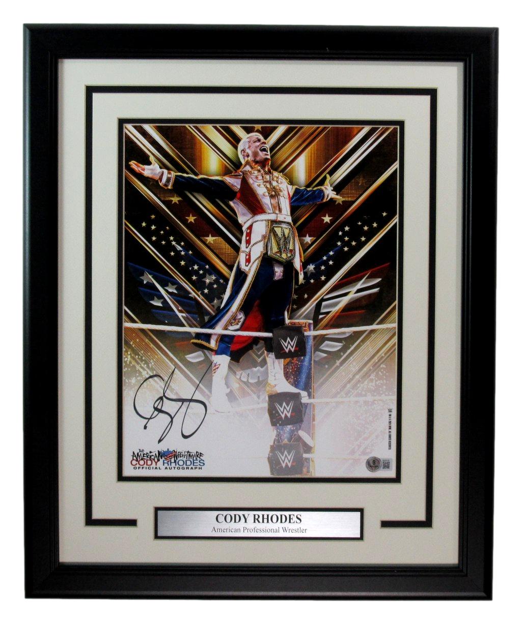 Cody Rhodes WWE Champ Signed/Autographed 11x14 Photo Framed Beckett 198565