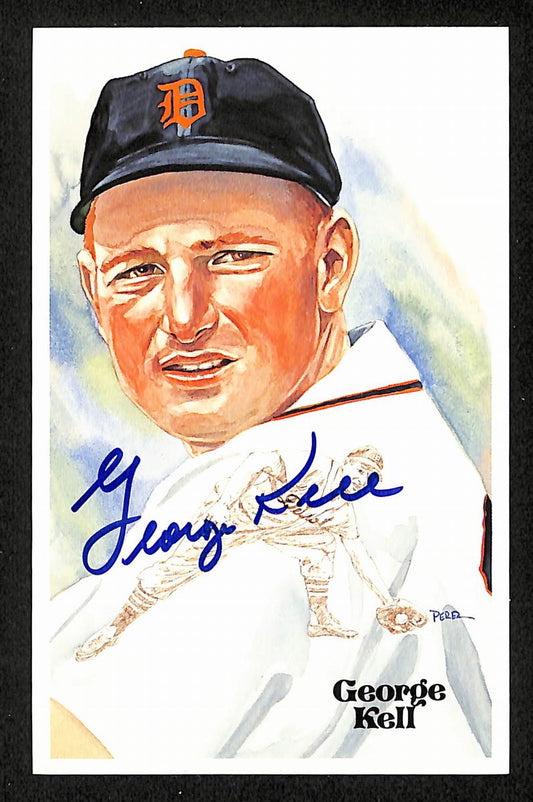 George Kell HOF Signed/Auto 1983 Perez-Steele Postcard #182 Tigers 198899