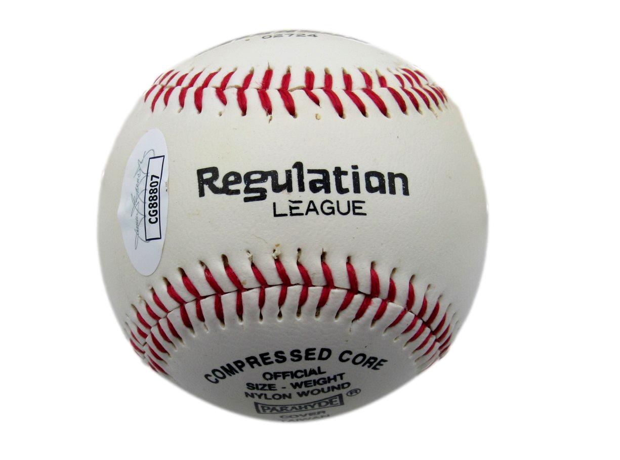 Barney Schultz Signed/Auto Regulation League Baseball Chicago Cubs JSA 199448