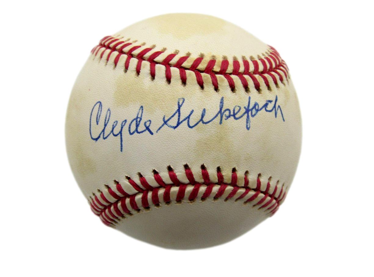 Clyde Sukeforth Signed/Autographed ONL Baseball Brooklyn Dodgers JSA 199469