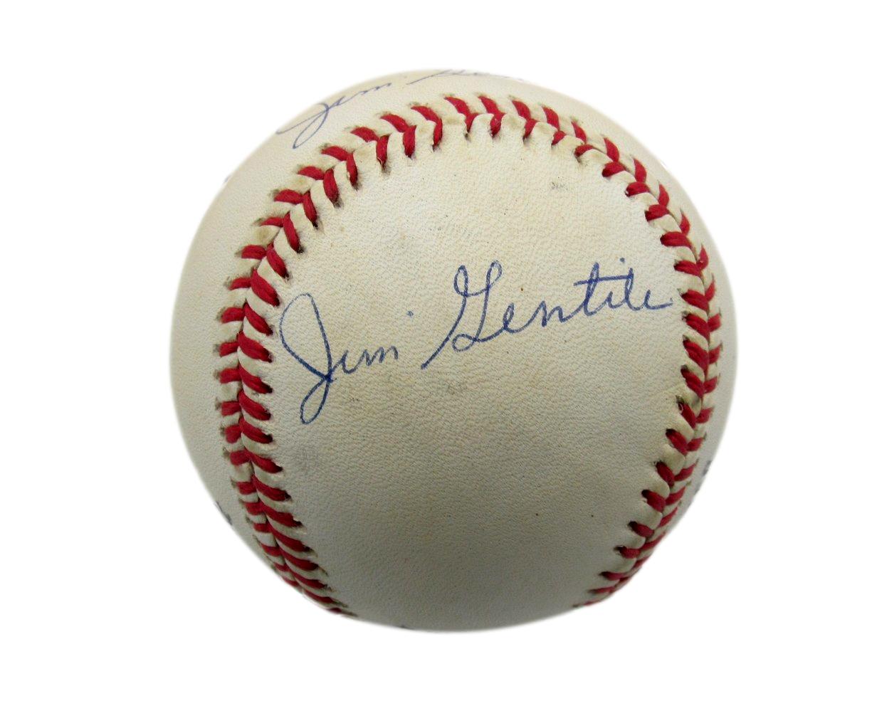 Jim Gentile Signed/Autographed Twice ONL Baseball Brooklyn Dodgers JSA 199482
