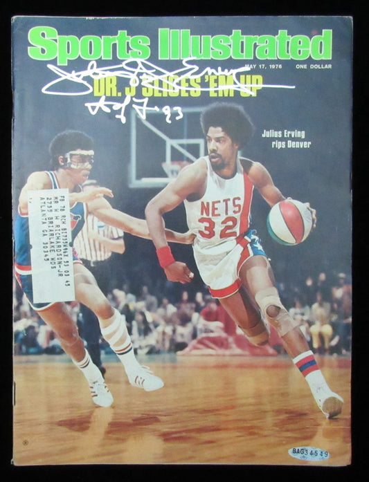 Julius Erving HOF Signed 5/17/76 Sports Illustrated Magazine 76ers UDA 199491