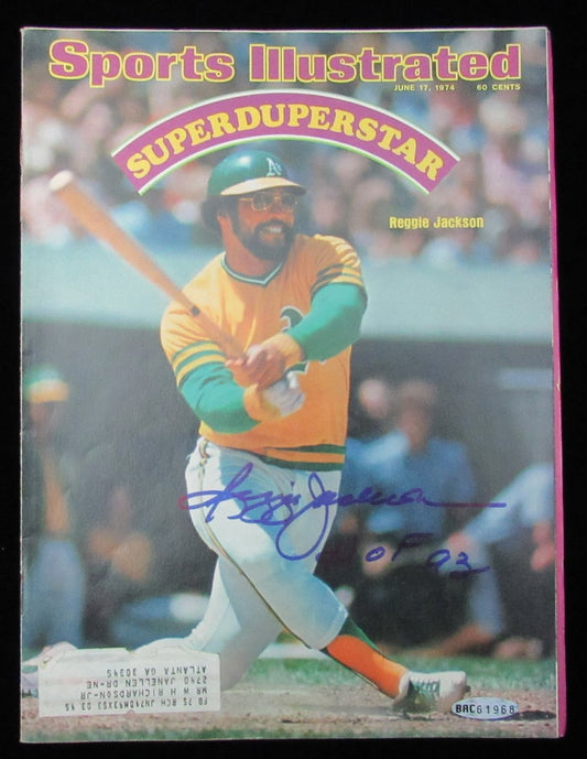 Reggie Jackson HOF Signed/Inscr 6/17/1974 Sports Illustrated Magazine UDA 199492