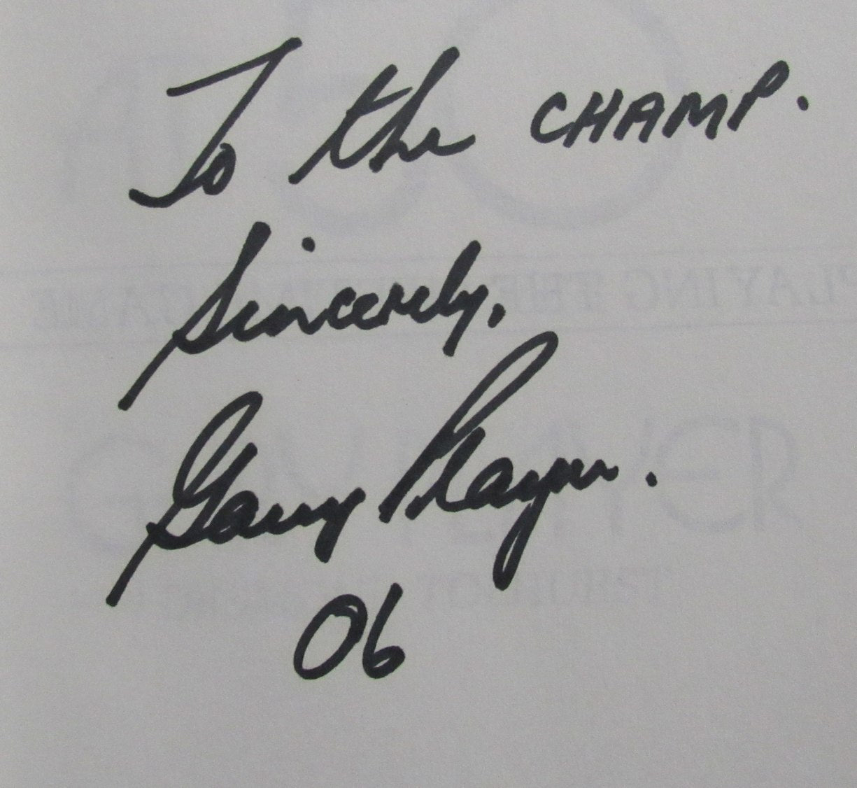 Gary Player Signed/Autographed "Golf Begins at 50" Book JSA 195861