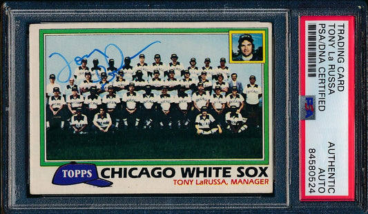 Tony La Russa HOF Signed/Auto 1981 TOPPS Card #664 Chicago White Sox PSA/DNA