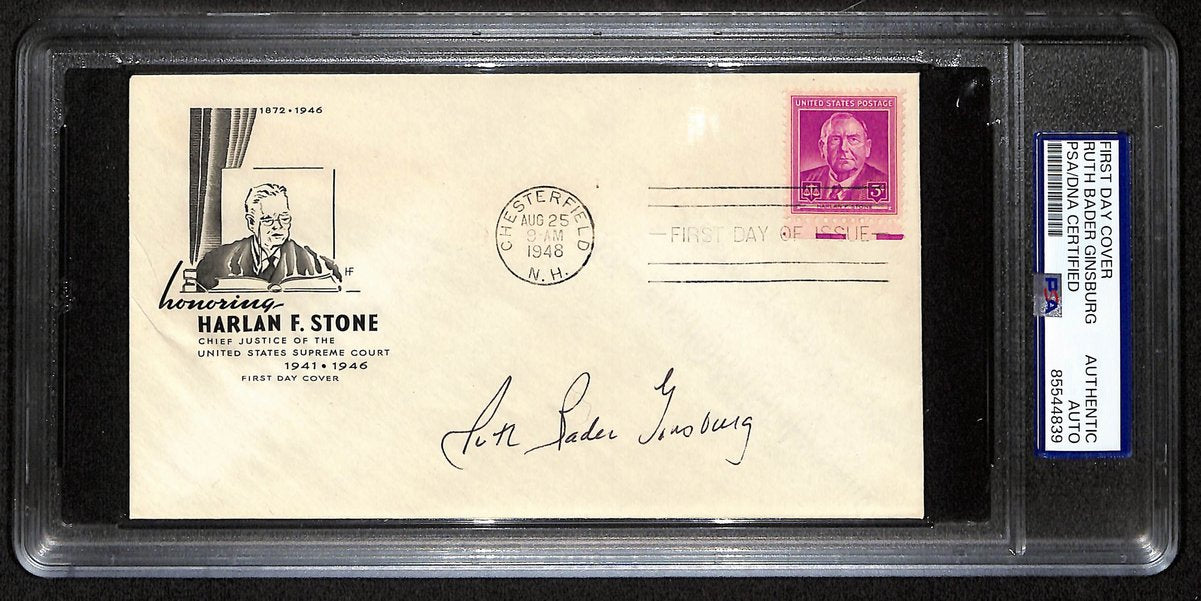 Ruth Bader Ginsburg Signed/Auto 1948 First Day Cover FDC Envelope PSA/DNA 199528