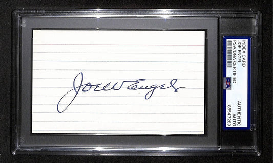 Joe Engel Signed/Autographed 3x5 Index Card Cincinnati Reds PSA/DNA 199285