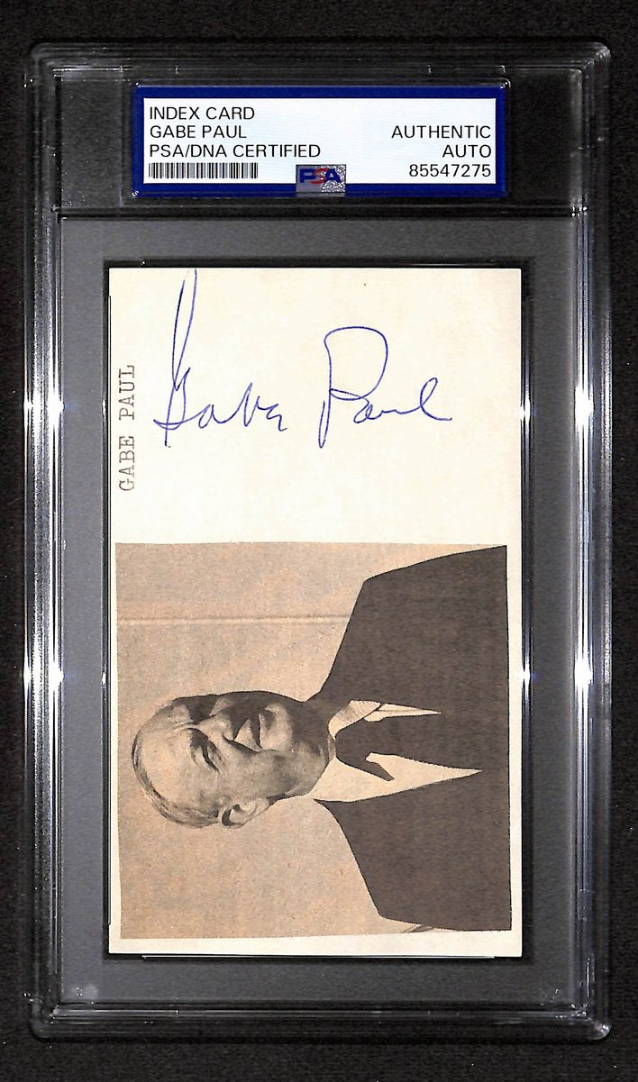 Gabe Paul Signed/Autographed 3x5 Photo Index Card Yankees GM PSA/DNA 199286
