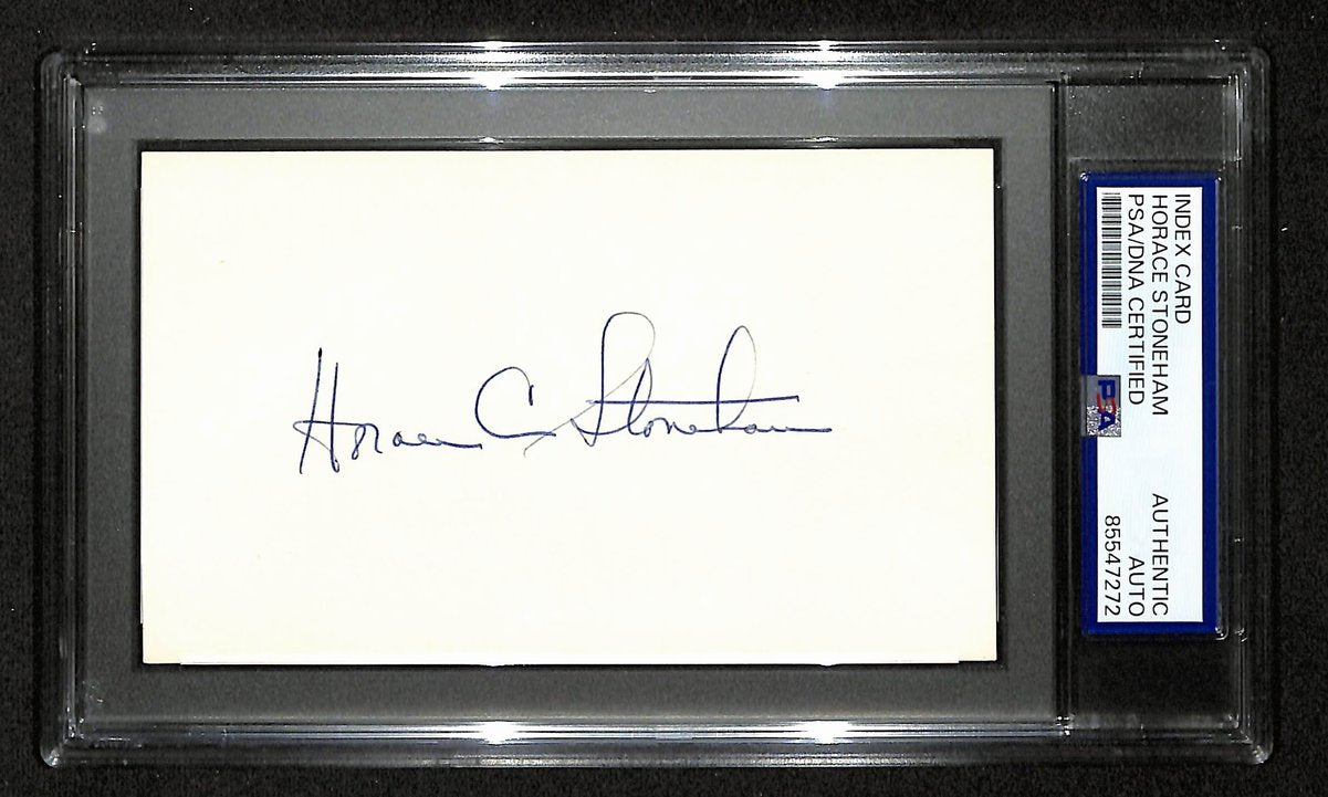 Horace Stoneham Signed/Autographed 3x5 Index Card Giants Owner PSA/DNA 199288
